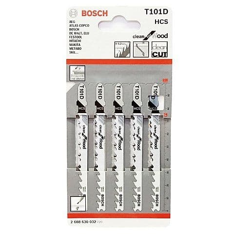 Bosch T101D Clean Cut Wood Jigsaw Blade (5)