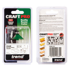 Trend C049 x 1/4" TC 45degree Bearing Guided Chamfer Cutter
