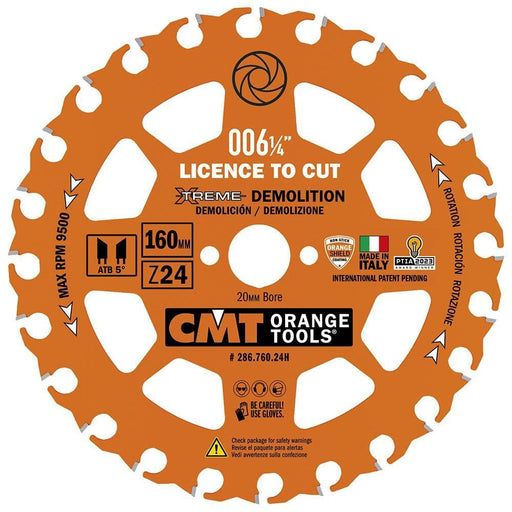 CMT ITK Xtreme Framing Blade Hw 160×2.3/1.2×20 Z24 ATB