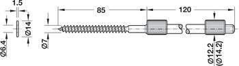 Concealed Shelf Support, Press-Fit, for Installation into Masonry WallsFor concealed mounting of shelves