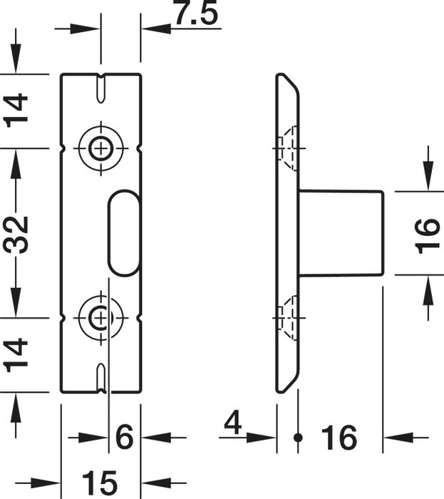 Keku 262.49.365 EH Frame Component Surface Mounted Pacofix SF