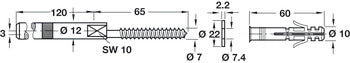 Concealed Shelf Support, for Installation into Masonry Walls