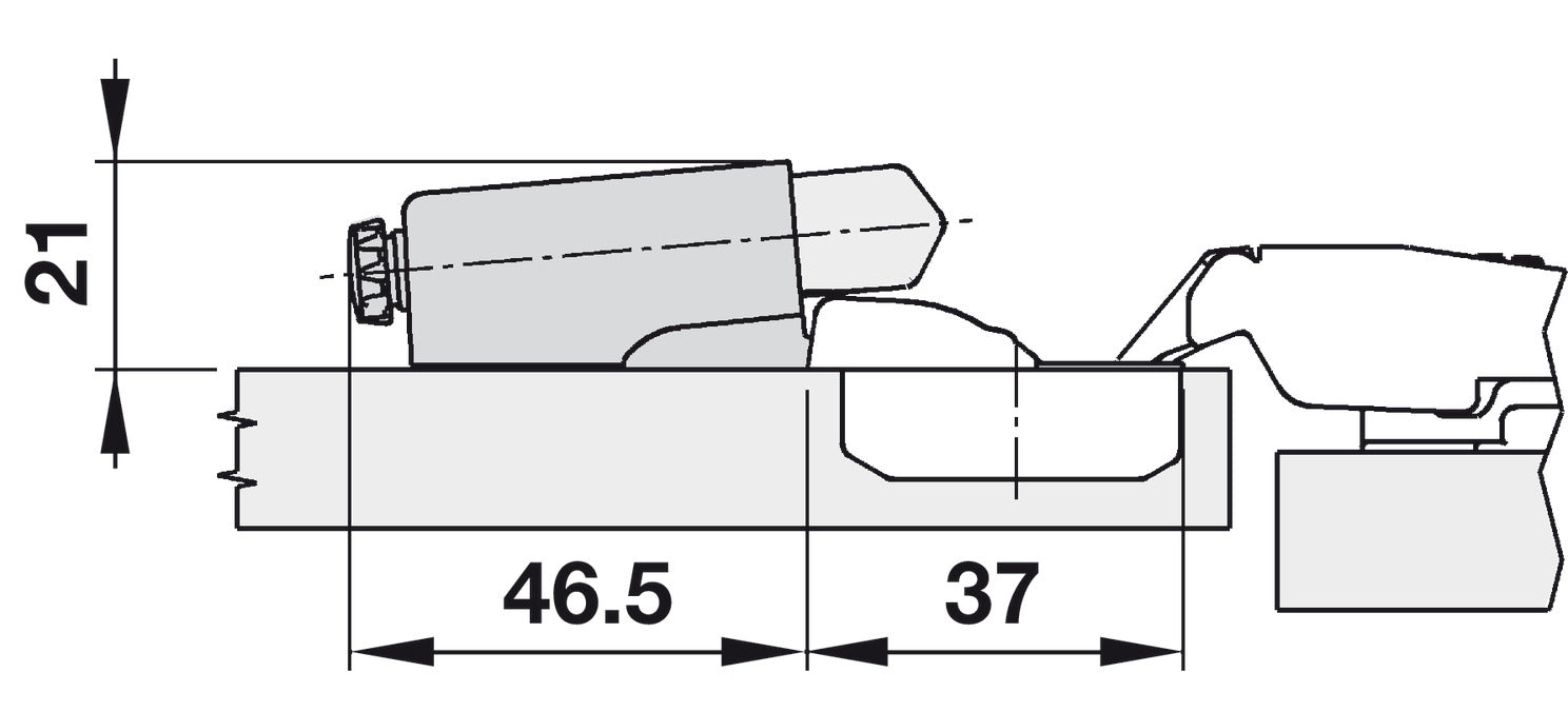 Hafele 322.67.190 Grass Nexis Soft Close Fitting For Screw Fixing Cup