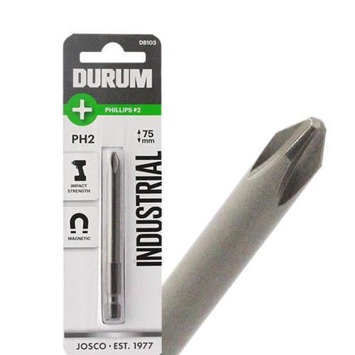 Durum PH2 Industrial Magnetic Long Driver Bits - 3 sizes