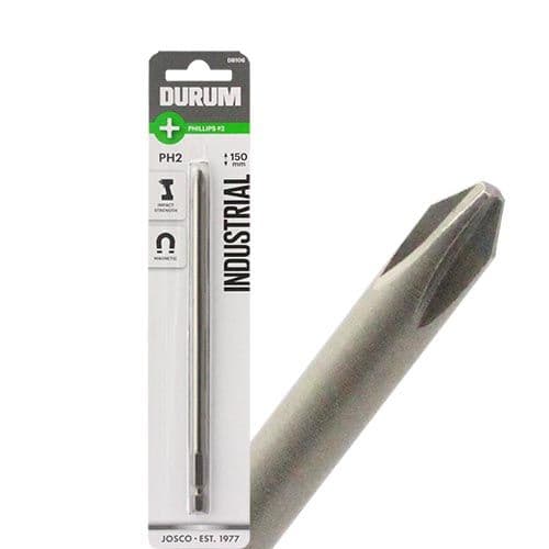 Durum PH2 Industrial Magnetic Long Driver Bits - 3 sizes