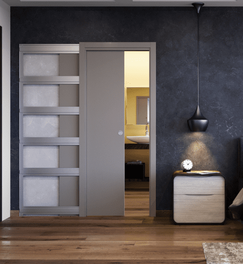 Ermetika EvoKit White Framed Pocket Door System - 100mm Wall Thickness