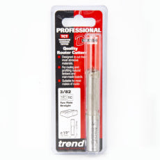 Trend 3/82 x 1/2" TC 12.7mm Diameter x 37mm Two Flute Router Cutter