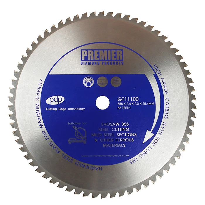 Premium 355x25.4mm x 66 Teeth Steel Cold Cut Saw Blade