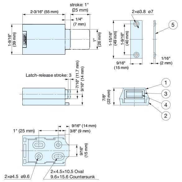 Heavy Duty Magnetic Push-to-Open Catch ML-ZN80