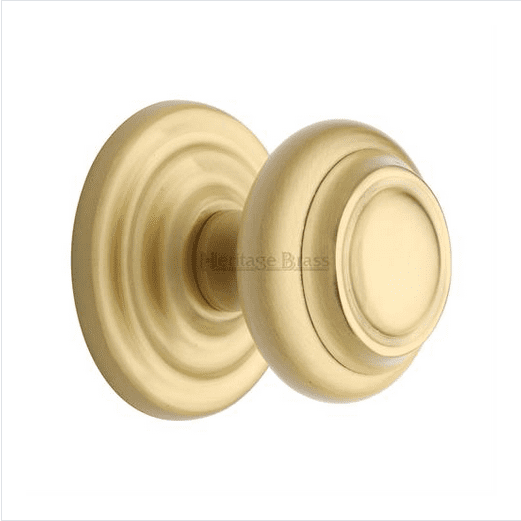 Heritage Brass Centre Door Knob Round Design 3 1/2"