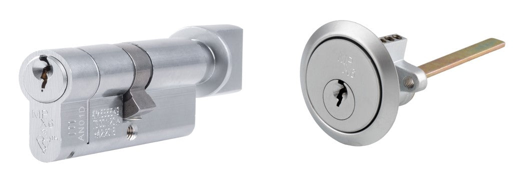 MPX6 Euro Thumb Turn Cylinder And Rim Cylinder Keyed Alike Pair