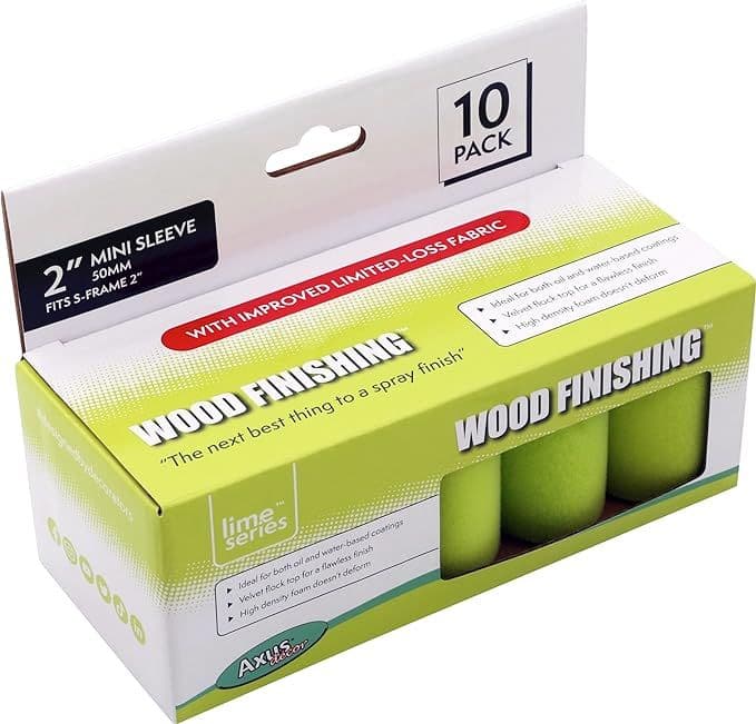 Lime Wood Finishing Roller Sleeve (pack of 10) 50mm (2") (1)