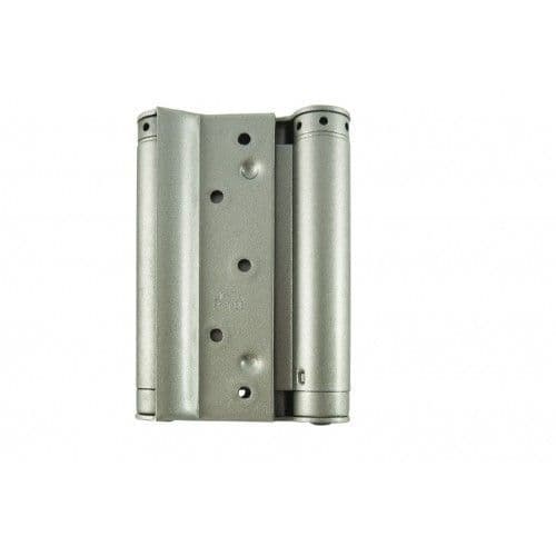 LIOBEX 5 inch / 125mm Double Action Spring Hinge Silver (Pair)