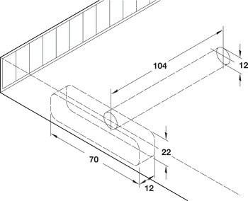 Concealed Shelf Support, for Installation into Woodwork or Masonry Walls (4 Pieces)