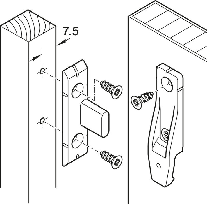 Keku 262.49.365 EH Frame Component Surface Mounted Pacofix SF