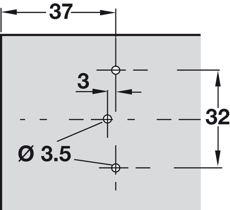 Hafele 322.85.734 Grass Click On Super Compact Cruciform Mouting Plate