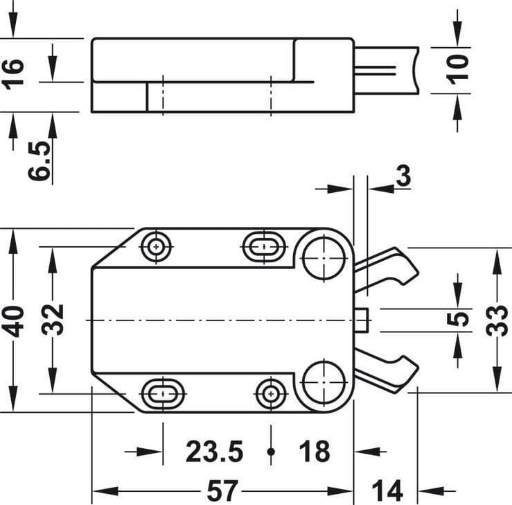 Non Magnetic Pressure Catch Large — Neasden Hardware