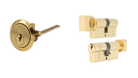MPX6 Euro Thumb Turn Cylinder And Rim Cylinder Keyed Alike Pair