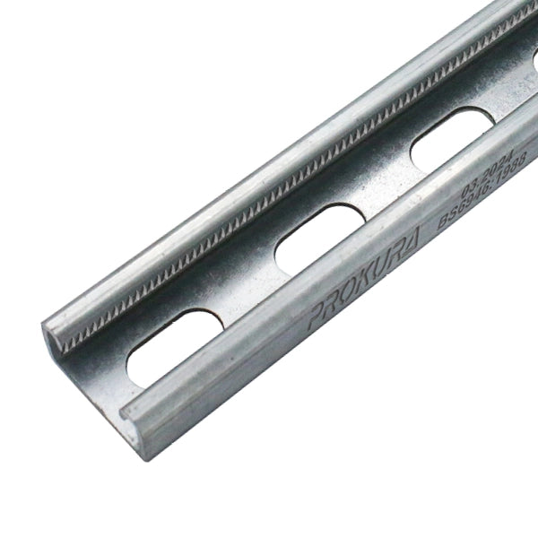 41x21x2.5mm Slotted Channel Pre-Galv 3000mm BS6946:1988