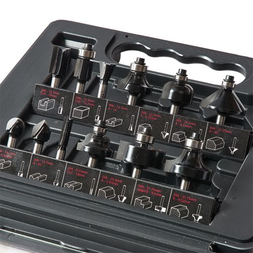 Trend SET/SS8X1/4TC - 12 piece 1/4in shank TCT Router Cutter Set