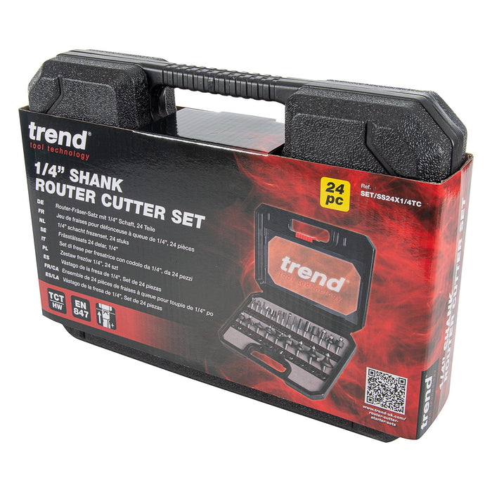 Trend SET/SS24X1/4TC 24 piece starter cutter set 1/4"