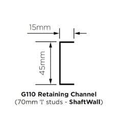 ShaftWall Retaining Channel 3000mm G110