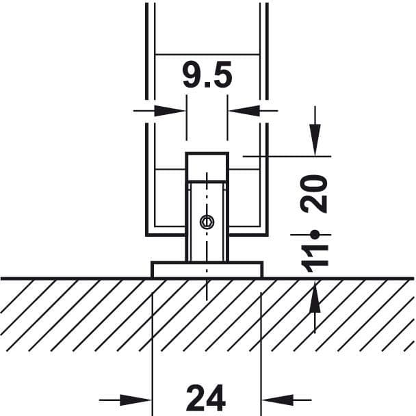 Slido D-Line11 80-P Complete Set For 1 Door