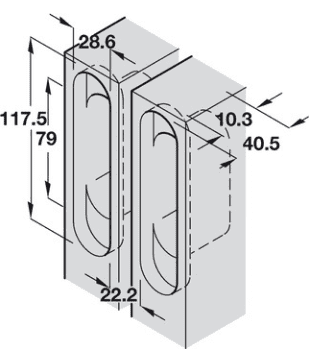 SOSS 218NP 30min Fire Rated Concealed Hinge Nickel Plated