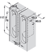 SOSS 218NP 30min Fire Rated Concealed Hinge Nickel Plated