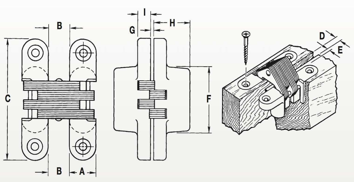 SOSS 220NP 30min Concealed Hinge Nickel Plated