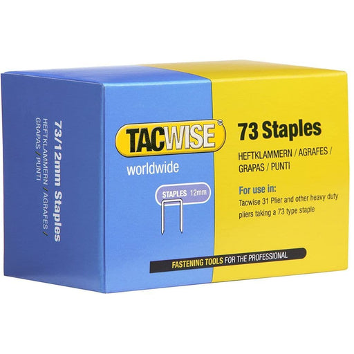 Tacwise 73/12 - 12mm Chisel Point Stainless Steel Staples (5000)