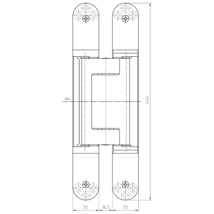 Tectus 640 3D Concealed Hinge