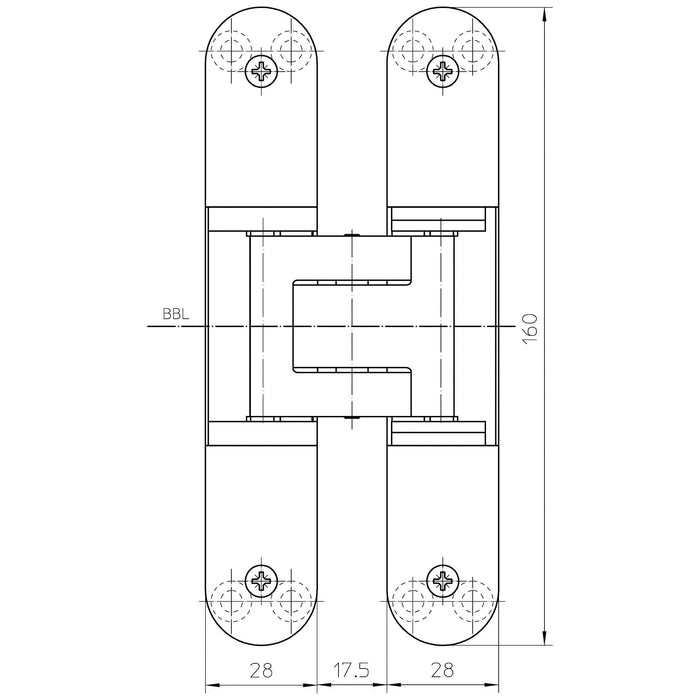 Tectus TE 340 3D FR Concealed Hinge