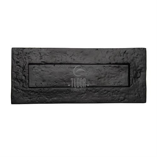 Tudor Black Iron Letterplate Antique Black