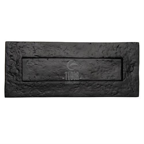 Tudor Black Iron Letterplate Antique Black