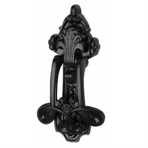 Tudor Black Iron Ornate Knocker Antique Black