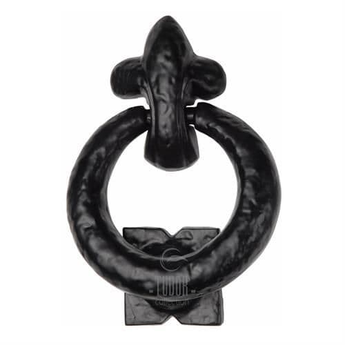 Tudor Black Iron Ring Knocker Antique Black