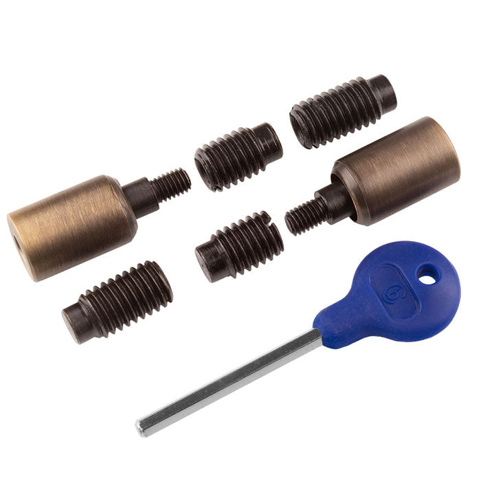 Carlisle Brass WB18 Sash Window Stop ( 2 x Stops 4 x Ferrules 1 x Key)