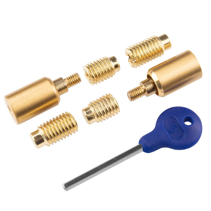 Carlisle Brass WB18 Sash Window Stop ( 2 x Stops 4 x Ferrules 1 x Key)