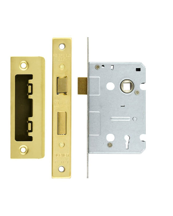 ZCS364 3 Lever Mortice Sashlock, 64mm Case - 57mm Centres